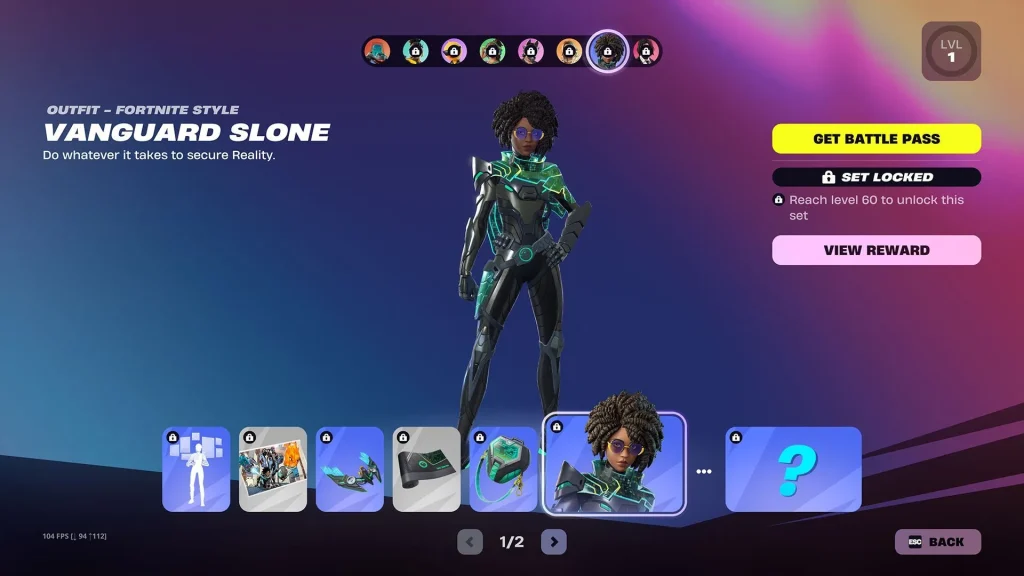 Rewards for Vanguard Slone (Image via Epic Games)
