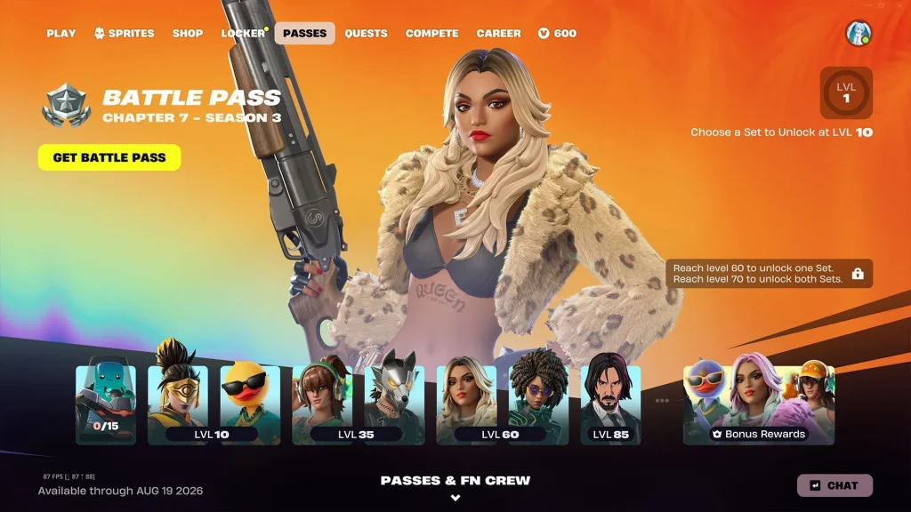 Fortnite Chapter 7 Season 3 Battle Pass (Image via Epic Games)