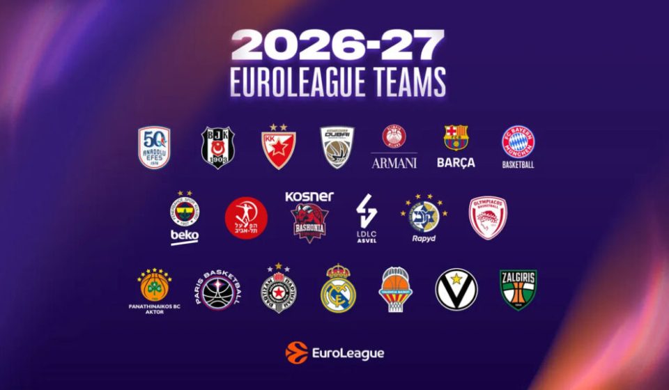 EuroLeague has approved the list of participants for the 2026/27 season.