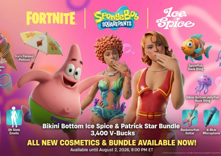 Fortnite x SpongeBob second wave brings Ice Spice, Patrick Star, and more cosmetics