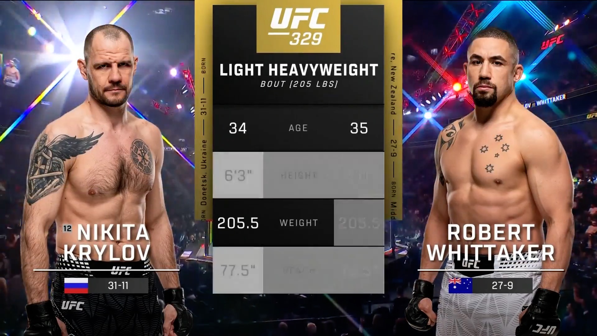 UFC 329 screenshot