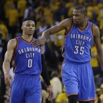 Kevin Durant reacted emotionally to Russell Westbrook's retirement. They played together for 8 years.