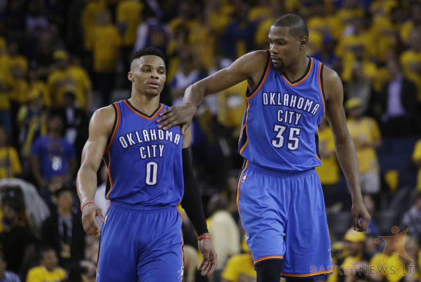 Kevin Durant reacted emotionally to Russell Westbrook's retirement. They played together for 8 years.