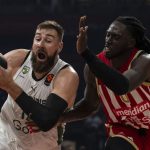 Jonas Valančiūnas had his nose broken twice in Serbia during his EuroLeague debut.