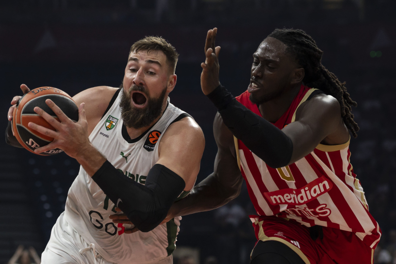 Jonas Valančiūnas had his nose broken twice in Serbia during his EuroLeague debut.