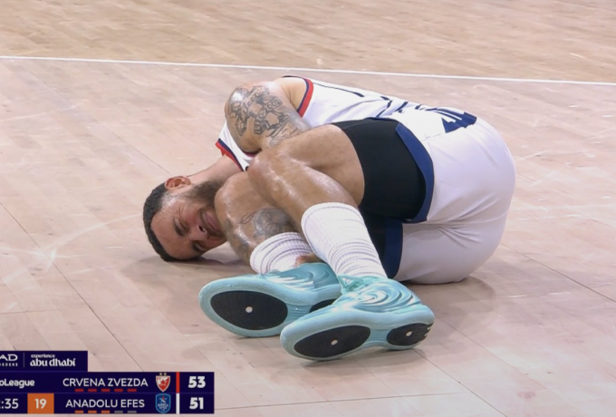 Mike James suffered a serious injury. He was carried off the court on a stretcher.