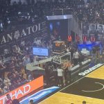 The EuroCup match was interrupted in the third quarter due to the hoop being too low.